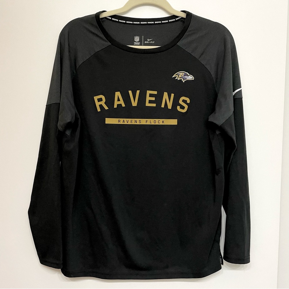 Nike Dri-FIT NFL Baltimore Ravens Flock Long Sleeve, size M